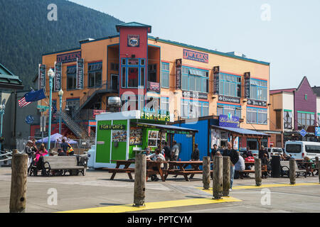 Ketchikan street,, Alaska, STATI UNITI D'AMERICA, Foto Stock