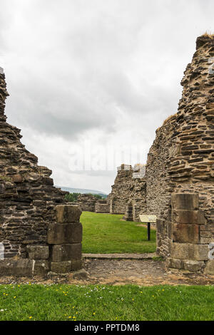 Rovine del monastero Cisterian Sawley Abbey, nel villaggio di sawley, Lancashire, Regno Unito Foto Stock