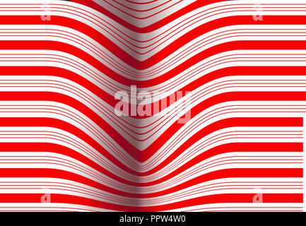 Candy Striped design con swirling rosso e bianco menta peperita dura caramella illustra il tema delle vacanze di Natale. Immagine di sfondo. Foto Stock