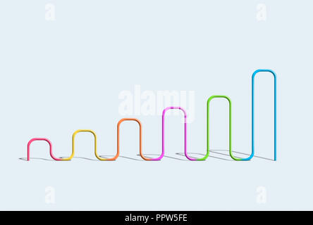 Colore Businnes diagramma grafico della redditività Foto Stock