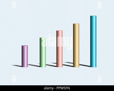 Colore Businnes diagramma grafico della redditività Foto Stock