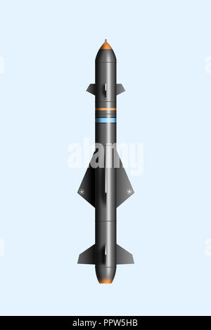 Aria grigio razzo missile militare la tecnologia di difesa Foto stock