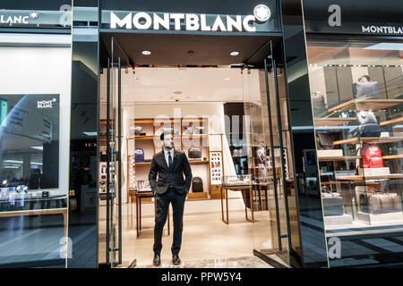 Miami Florida, Kendall, centro commerciale Dadeland, Montblanc, borse in pelle, ingresso anteriore, FL180527066 Foto Stock