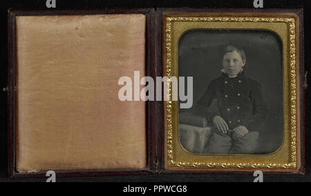 Ritratto di un ragazzo , fratello di Giacobbe M. Porter; American; 1853; Daguerreotype Foto Stock