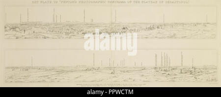 Panorama dell'altopiano di Sebastopol; Giorno & Figlio, British, attivo 1850s - 1880, P. & D. Colnaghi & Co., Ltd., Londra, basato Foto Stock