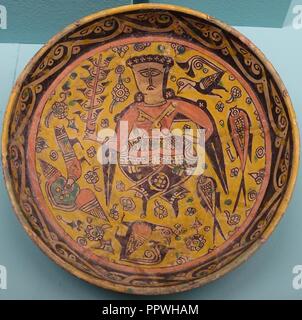 Ciotola, Iran, Nishapur, 9th-10th secolo D.C., ceramica Foto Stock