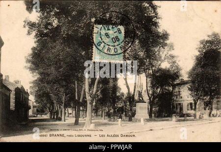 Branne - monument aux morts (1870) 3. Foto Stock
