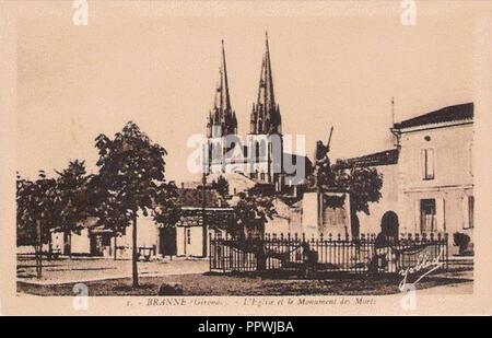 Branne - monument aux morts (1870) 4. Foto Stock