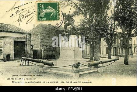 Branne - monument aux morts (1870) 2. Foto Stock