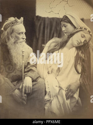 La regina Ester prima che il re Assuero; Julia Margaret Cameron, britannico, nato in India, 1815 - 1879, acqua dolce, Isola di Wight Foto Stock