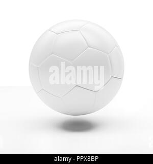 3d classico pallone da calcio su sfondo bianco Foto Stock