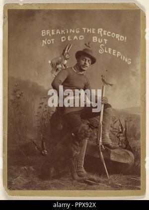 Rompere il record. Non è morta, ma dorme; American; 1880; albume silver stampa Foto Stock