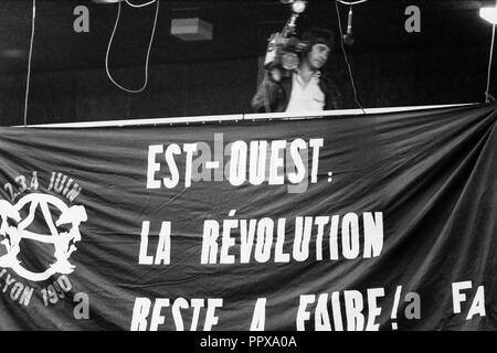 Xlvii Congresso della francese Federazione Anarchica, Lione, Francia Foto Stock