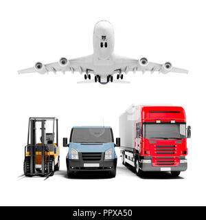 3d world wide cargo transport concept Foto Stock