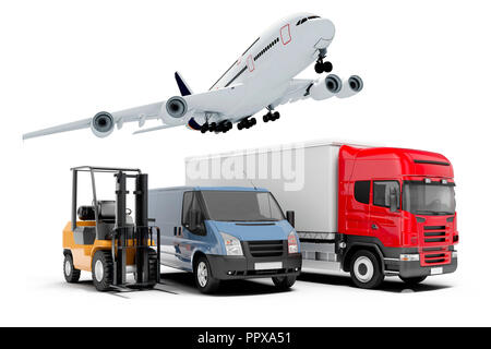 3d world wide cargo transport concept Foto Stock