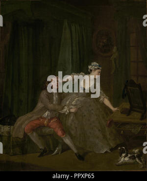 Prima; William Hogarth, inglese, 1697 - 1764, 1730 - 1731; Olio su tela, 40 x 33,7 cm, 15 3,4 × 13 1,4 A Foto Stock