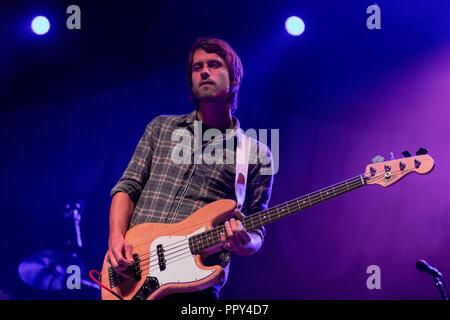 Madison, Wisconsin, Stati Uniti d'America. Il 27 settembre, 2018. ANDREW ROLFSEN di Campdogzz durante lo strappo in corrispondenza delle cuciture Tour presso il Sylvee a Madison, Wisconsin Credit: Daniel DeSlover/ZUMA filo/Alamy Live News Foto Stock