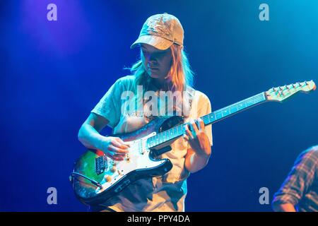 Madison, Wisconsin, Stati Uniti d'America. Il 27 settembre, 2018. JESS PREZZO DI Campdogzz durante lo strappo in corrispondenza delle cuciture Tour presso il Sylvee a Madison, Wisconsin Credit: Daniel DeSlover/ZUMA filo/Alamy Live News Foto Stock