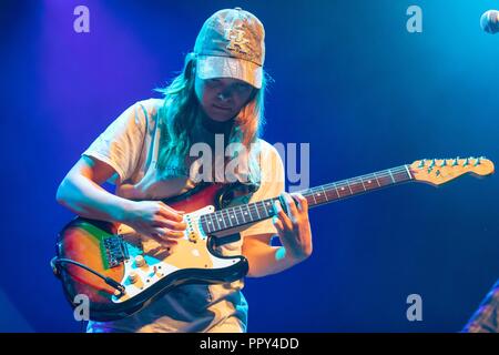 Madison, Wisconsin, Stati Uniti d'America. Il 27 settembre, 2018. JESS PREZZO DI Campdogzz durante lo strappo in corrispondenza delle cuciture Tour presso il Sylvee a Madison, Wisconsin Credit: Daniel DeSlover/ZUMA filo/Alamy Live News Foto Stock