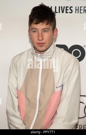 New York, NY, STATI UNITI D'AMERICA. 28 Sep, 2018. Barry Keoghan presso gli arrivi per il favorito di Premiere presso il New York Film Festival apertura notturna, Alice Tully Hall presso il Centro Linocln, New York, NY Settembre 28, 2018. Credito: Jason Smith/Everett raccolta/Alamy Live News Foto Stock