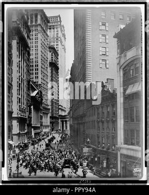 Broad Street e frenare brokers, New York City Foto Stock