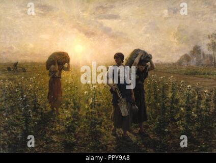 Fin du travail (alla fine di una giornata di lavoro) - Jules Breton. Foto Stock