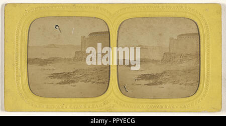 Pleine Mer a Sainte Malo; Jules Marinier, Francese, active 1860s, 1855 - 1865; colorate a mano albume silver stampa Foto Stock