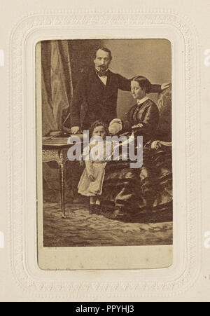 La famille imperiale Napoleone III, Imperatrice Eugenie & Eugene Louis Jean Giuseppe Bonaparte; André Adolphe-Eugène Disdéri, Francese Foto Stock