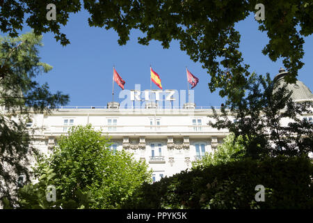 Ritz Hotel, Madrid, Spagna Foto Stock