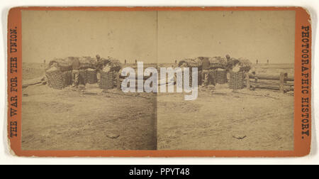 Unione Picchetti di fronte ai ribelli Fort Mahone, chiamato dai soldati Fort dannazione, Richmond, VA; Edward e Henry T Foto Stock