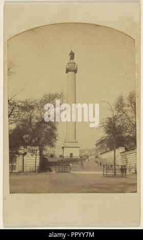 Viste su Londra. Duke of York's colonne; British; circa 1865; albume silver stampa Foto Stock