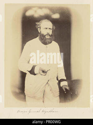 General Maggiore Wyndham; Felice Beato, 1832 - 1909, India; 1858 - 1859; albume silver stampa Foto Stock