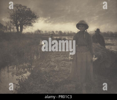 La polarizzazione del fieno di palude; Peter Henry Emerson, britannico, nato a Cuba, 1856 - 1936, Londra, Inghilterra; 1886; Platinum print; 23.3 x 28.7 Foto Stock