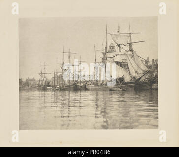 Great Yarmouth Harbour; Peter Henry Emerson, britannico, nato a Cuba, 1856 - 1936, Londra, Inghilterra; 1890; fotoincisione Foto Stock