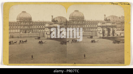 Vue Instantanee de Paris. Luogo et Arc de triomphe du Carrousel; Francese; Marzo 9, 1864; albume silver stampa Foto Stock