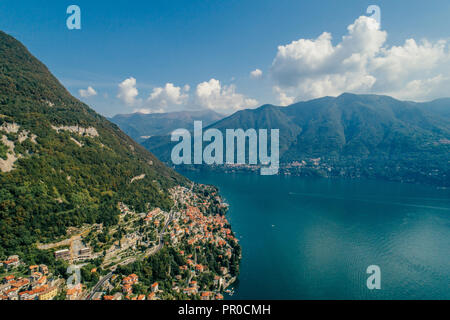 Italia Como Lago aria drone drone Foto estate Foto Stock