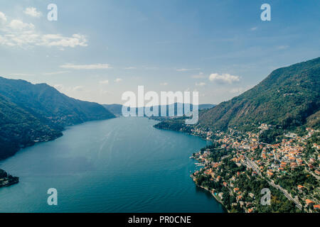 Italia Como Lago aria drone drone Foto estate Foto Stock