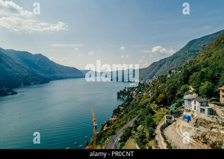 Italia Como Lago aria drone drone Foto estate Foto Stock