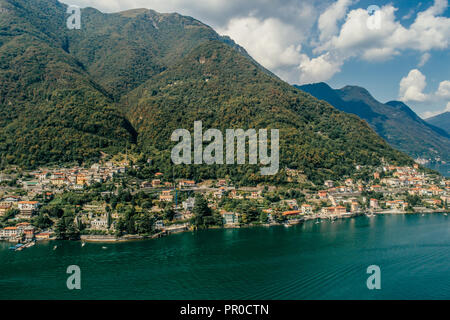 Italia Como Lago aria drone drone Foto estate Foto Stock