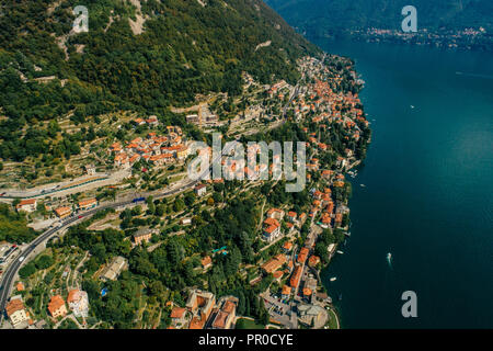 Italia Como Lago aria drone drone Foto estate Foto Stock
