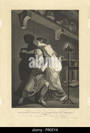 La presente invenzione di disegno; Pieter Jan de Vlamynck, belga, 1795 - 1850, dopo Joseph-Benoît Suvée, belga, 1743 - 1807 Foto Stock