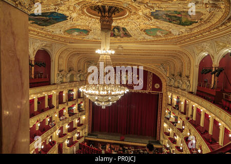 Odessa opera house - 25 Agosto 2018 : All'interno della famosa Opera House di Odessa, Ucraina Foto Stock