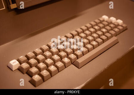I dettagli relativi a tasti di un vecchio PC meccanica Computer Vintage i tasti della tastiera Foto Stock