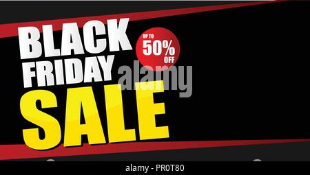 Venerdì nero vendita banner sfondo. Illustrazione Vettoriale