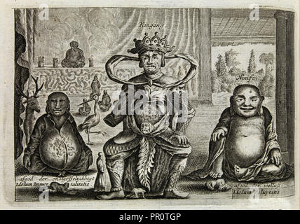 Het gezandtschap der Neêrlandtsche Oost-Indische Compagnie, aan den grooten Tartarischen Cham, den tegenwoordigen keizer Foto Stock