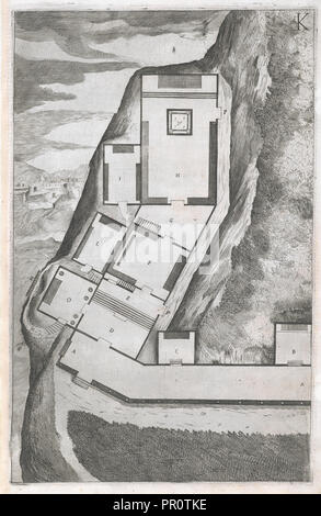 Foglie K: Piano, Descrizione del sacro monte della Vernia, Ligozzi, Jacopo, 1547-1626, Moroni, Lino, incisione, 1612 Foto Stock