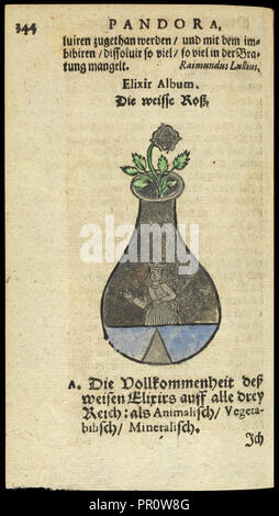 Elixir album, Joh. Michaelis Faustij Compendio alchymist. novum, sive, Pandora explicata e figuris jllustrata, das ist die Foto Stock