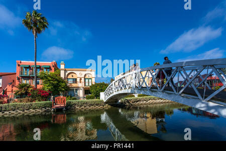 Canali di Venezia, la spiaggia di Venezia, Los Angeles, California, Stati Uniti d'America, America del Nord Foto Stock