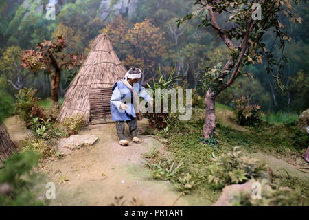 Miniuture persone, essa mostra il modo tradizionale di vita in Corea 017 Foto Stock