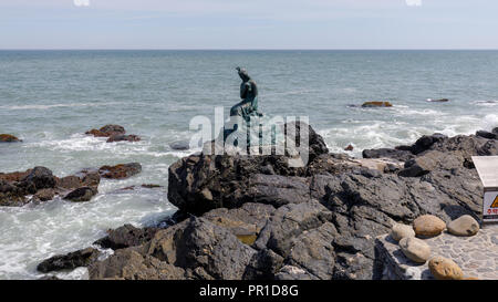 Busan, Corea del Sud - Lug 12, 2018 : Princess Hwagok Mermaid statua in Dongbaek Park di Busan, Corea Foto Stock